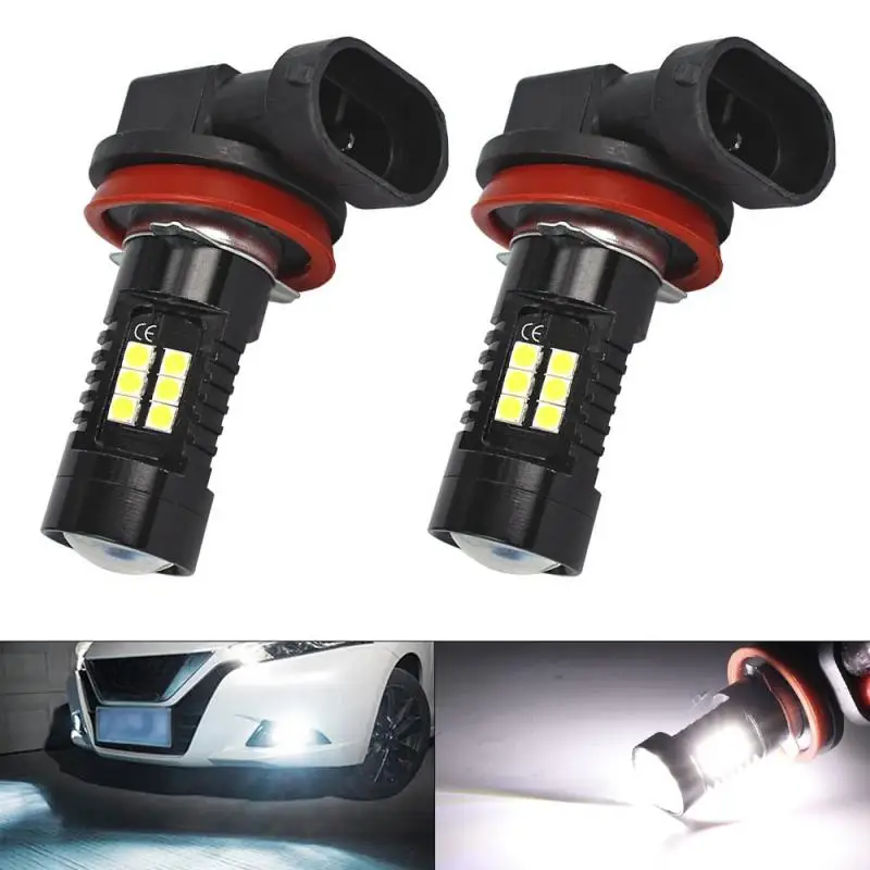 

H8 H11 светодиодный противотуманная лампа 3030SMD 1800LM 6000K, белая автомобильная лампа для задних ходовых огней, автомобильная лампа для освещения 12 В, 24 В