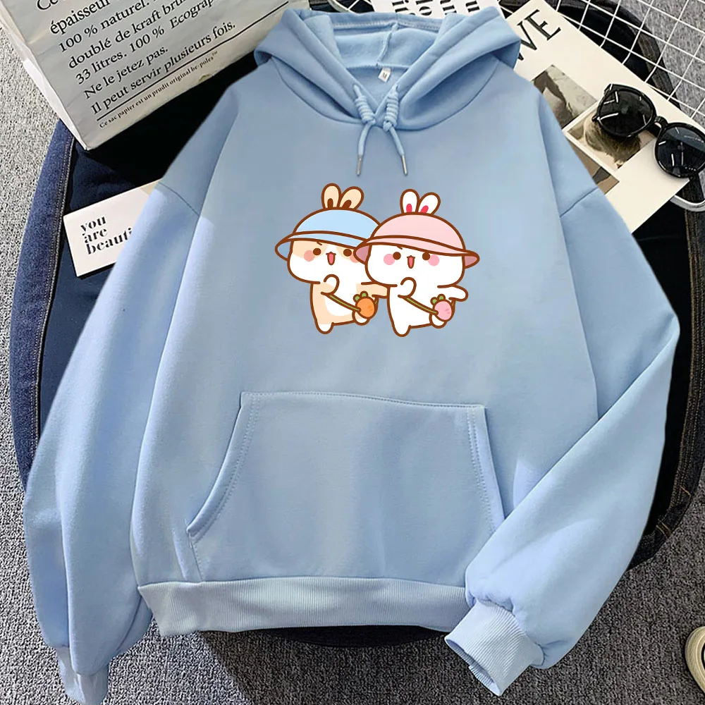 Rabbit Eating Carrot Printed Hoodies Cartoon Graphic Printing Sweatshirt for Girls Winter Women/Men Clothes Winter Soft Pullover ercf enrager rabbit carrot feeder multi material mmu kit erb board for voron 2 4 switchwire trident 3d printing accessories