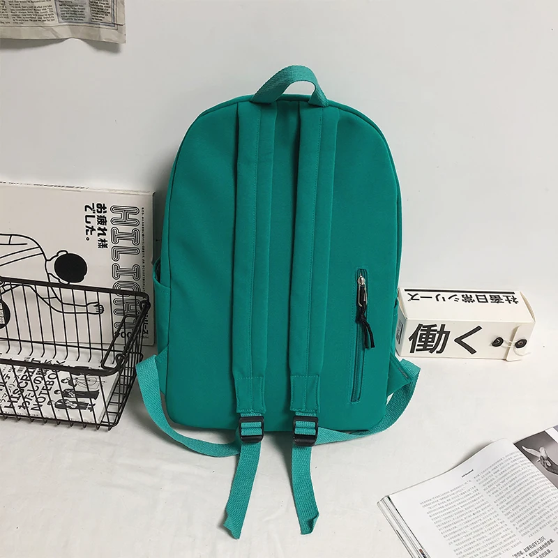 Schoolbag Female College Student Design Senseinsjunior High School Student High School Green Backpack Large Capacity Backpack