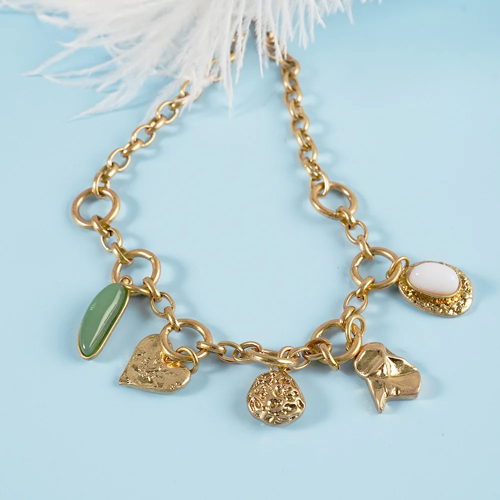 Collana Vintage sul collo catena d'oro gioielli da donna accessori a strati per ragazze collana per donna regali con ciondolo moda 2021 / Gioielli alla moda