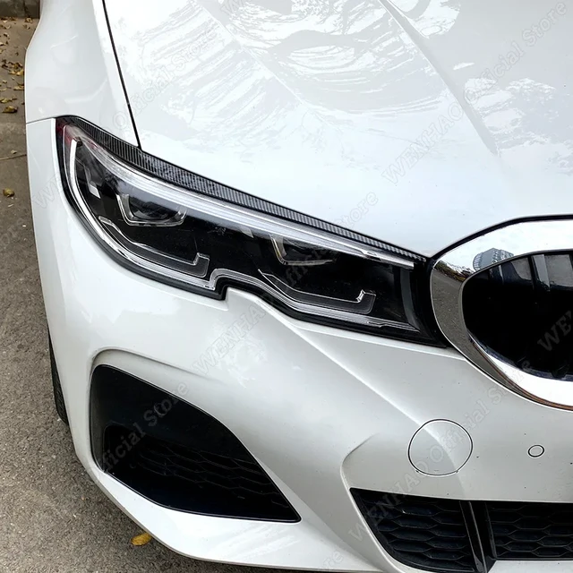 Auto Scheinwerfer Augenlider Augenbrauen für BMW 3er G20 G21 G28 Limousine  2019 2020 2021 2022 2023