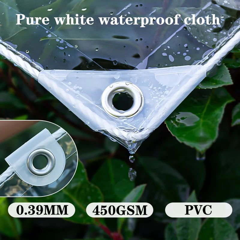 Transparent PVC Tarpaulin Sheet Clear Camping Winter Window Keep Warm Balcony Pergola Windproof Canopy Terrace Rainproof Cloth pvc tarpaulin waterproof cloth