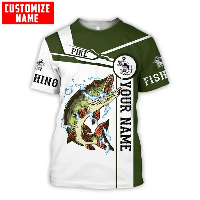 2022 Summer New Tuna Marlin Fishing T Shirts Men's Custom Name 3D