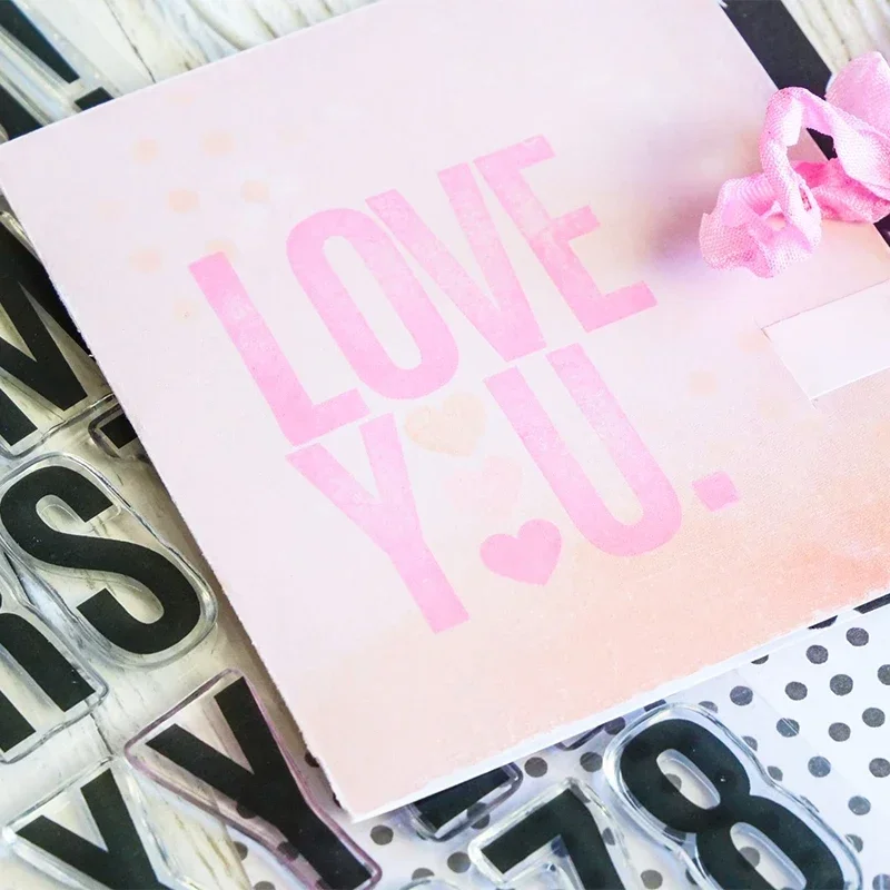 Clear Stamps English Monthly Sentiments Transparent Stamps for DIY Scrapbooking/Photo Album Decor
