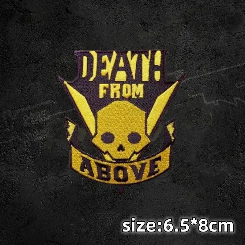 Tactical Patch Helldivers 2 Skull Embroidery Hook&Loop Emblem Military We Dive Together May 6th Morale Badge Backpack Stickers