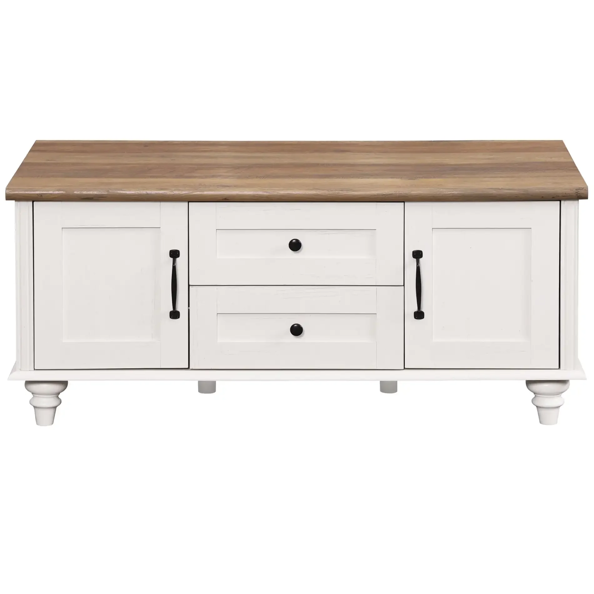White Coffee Table with Storage Cabinet Rectangle Center Table with Drawer Tea Table for Living Room  Made of High Quality Wood 5