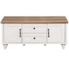 White Coffee Table with Storage Cabinet Rectangle Center Table with Drawer Tea Table for Living Room  Made of High Quality Wood 5