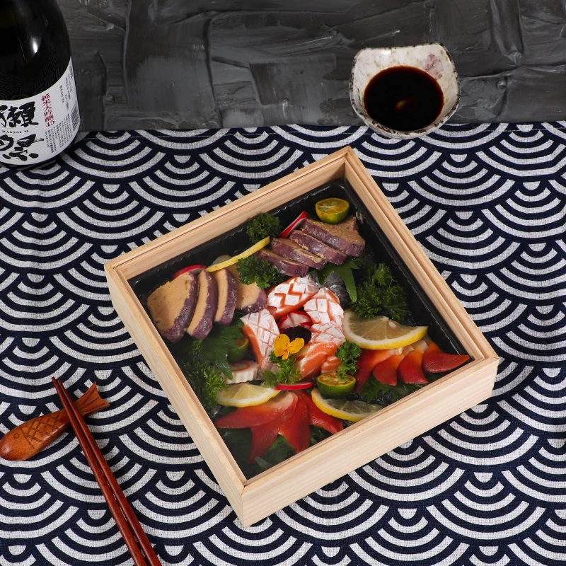 Wooden Sushi Containers, Food Trays, Main Dishes, Kitchen Utensils, Japanese Plate, Christmas Party Dinnerware, Restaurant Tools