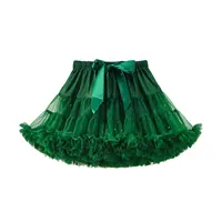 Girls Tutu Skirts Green Fluffy Toddler Tulle Princess Ball Gown Pettiskirt Ballet Party Dance Christmas Skirts Girls Clothes