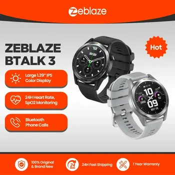 Zeblaze Btalk 3 스마트 워치 울트라 HD IPS 디스플레이, 블루투스 전화 통화, 24 시간 건강, 100 개 이상의 스포츠 모드 스마트 워치, 남녀공용, 신제품