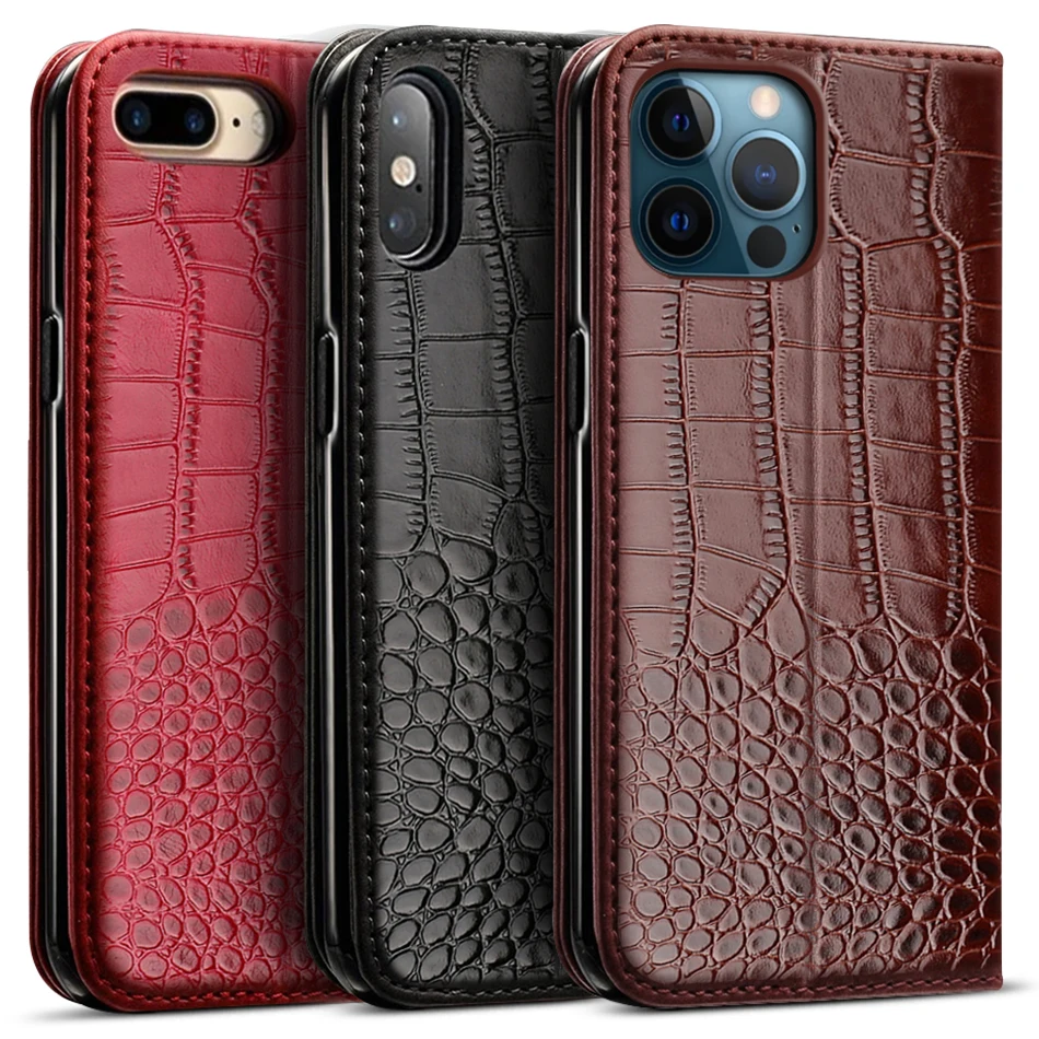 Leather Phone Case Wallet for iPhone 16 Pro Max etc.