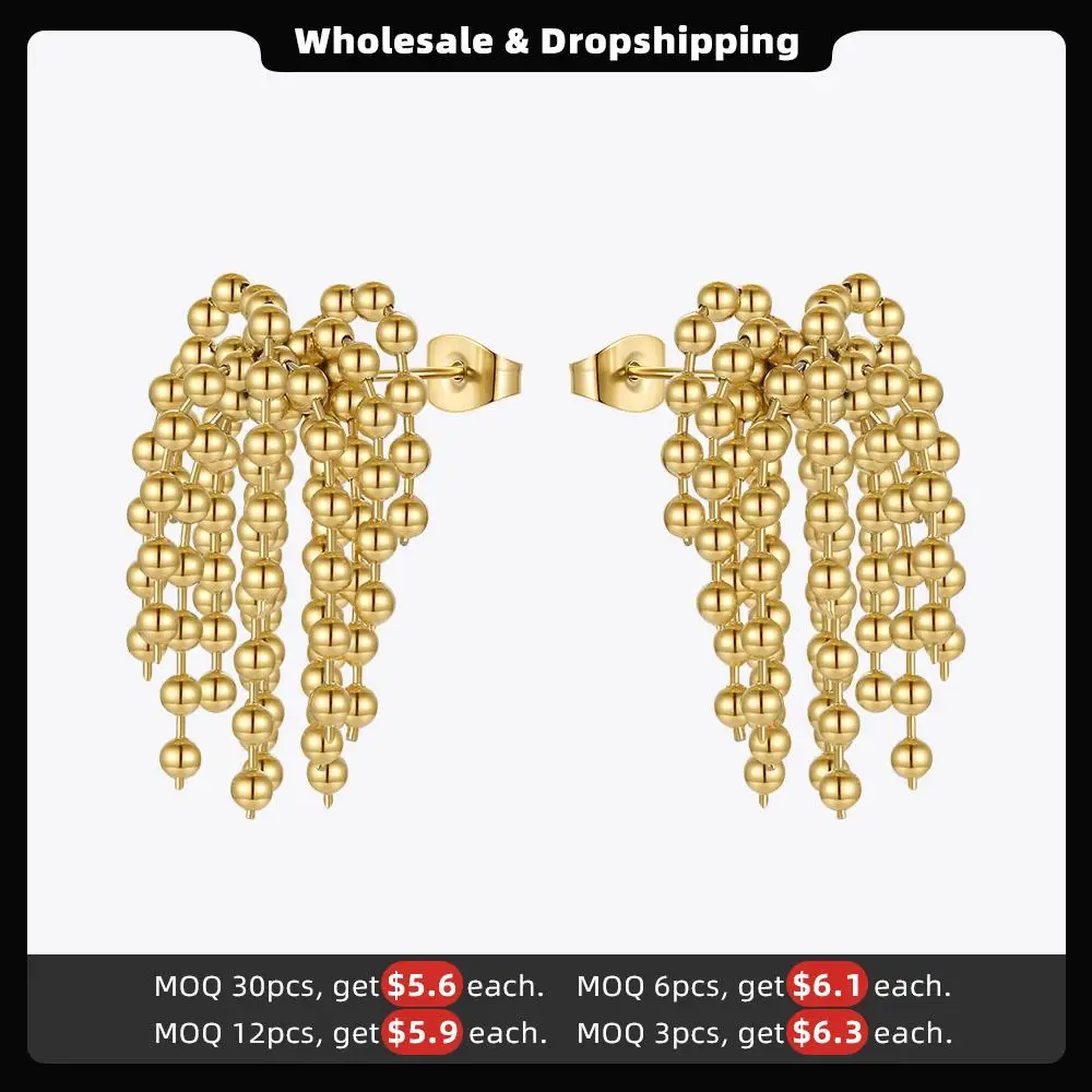 Drop Earrings Dangle Earrings ENFASHION Bouquet Earrings For Women Ball Dangle Earings Stainless Steel Fashion Jewelry Holiday Pendientes Mujer E211293
