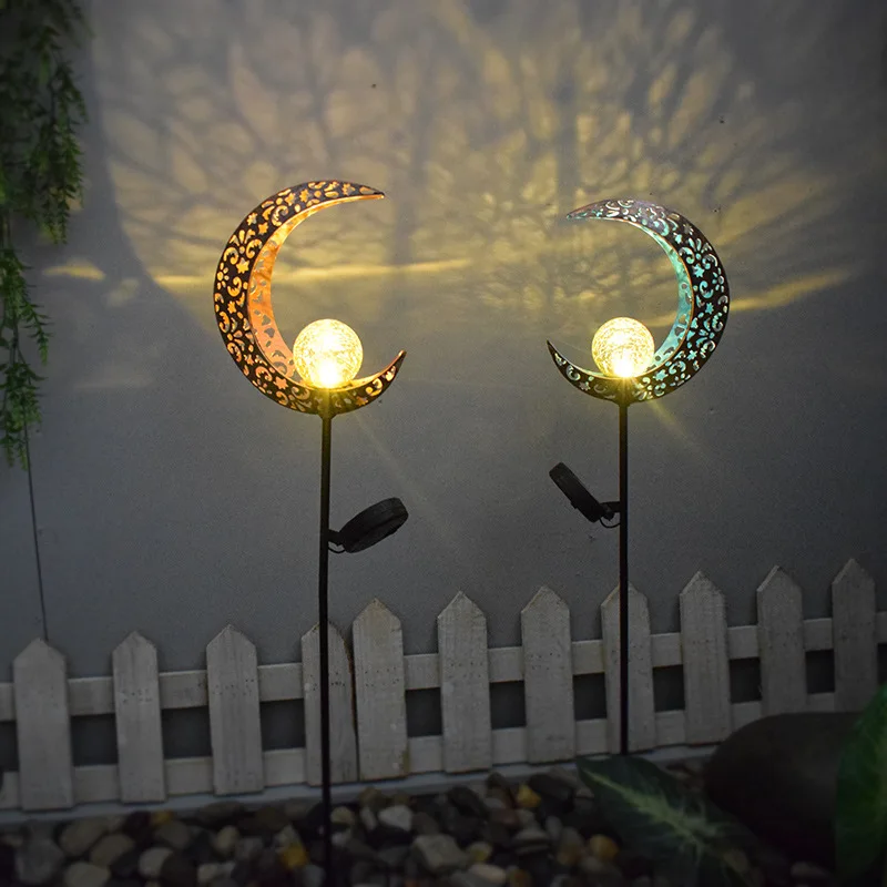 Garden Solar Light Landscape Led Yard Fairy and Moon Nightlamp  Statues Path Lawn Outdoor Courtyard Lamp Decoration Waterproof solar pathway lights