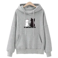 2024 Autumn Hoodie Women's Casual Hooded Sweatshirt Creative Hoodie Matching Streetwear Cute Cat Pattern Monogram Hoodie CYXX077 - Image 4