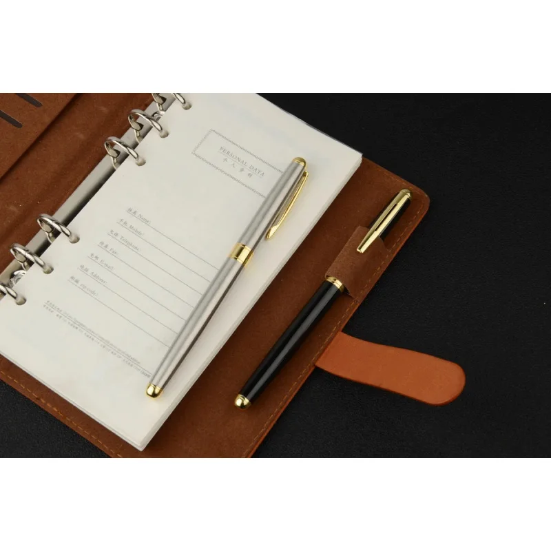 Ballpoint Pen Stainless Steel Refillable Tips Office Study Supplies