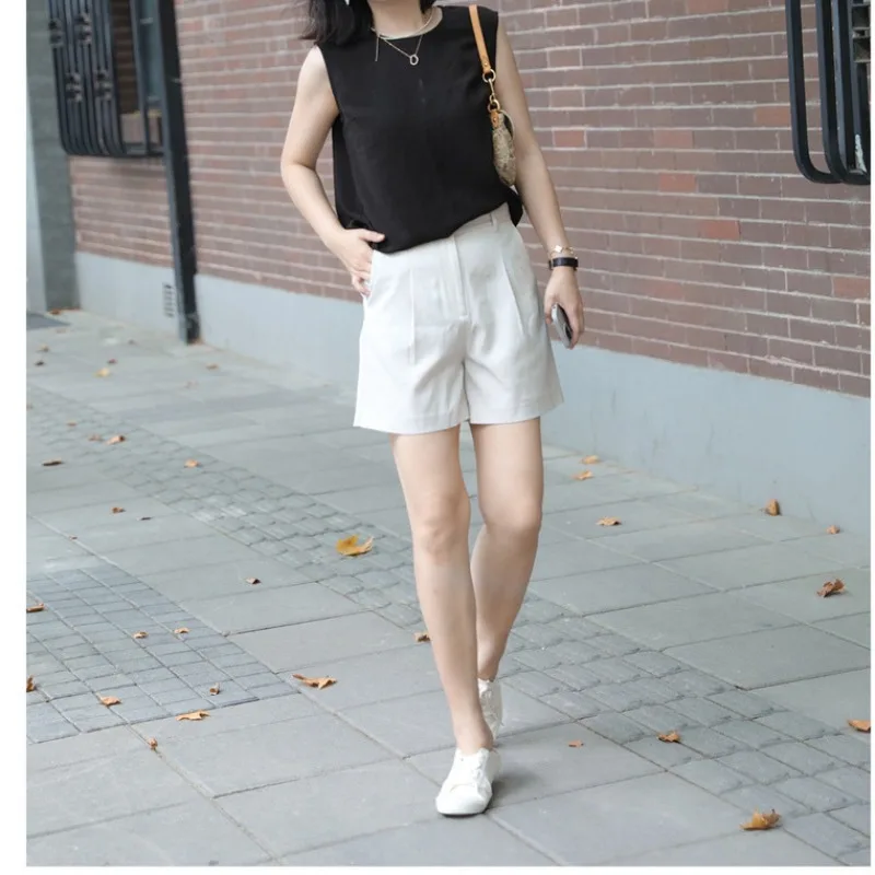 

Summer Minimalist Heavyweight Acetate Sleeveless Tank Woman Top