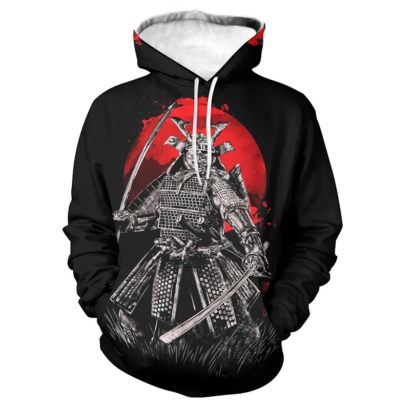 

2022 New Japan Ronin Samurai 3D Print Hoodies Men Women Children Hooded Harajuku Cool Swearshirts Fashion Streetwear