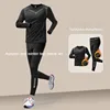 Men's Autumn-Winter Quick-Dry Thermal Track Set - High-Stretch Fleece-Lined Running, Cycling ，Fitness，Motorbike，Skiing Wear 5