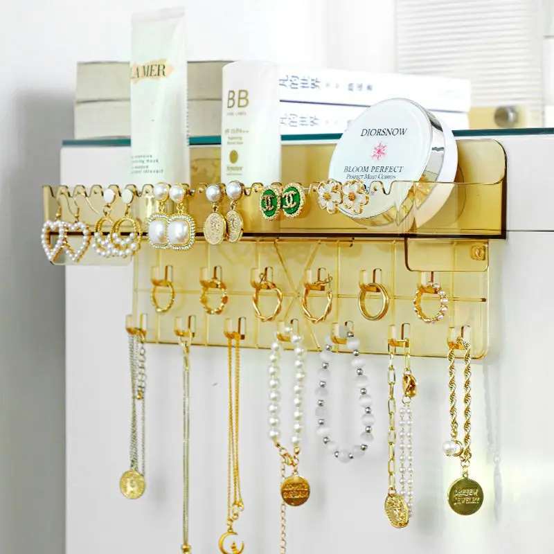 Adhesive Paste Wall Hanger Storage Jewelry Display Jewelry Hooks Holder  Storage Organizer Earring Ring Necklace Hanger - AliExpress