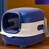 Fully Enclosed Cat Litter Box Large Size Anti Splash Deodorizing Antibacterial Toilet Tray For Indoor Cats Potty Cleaning Use 2