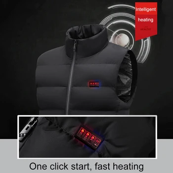 Unisex 23 Heated Zones Vest Fleece Body Warmer Heating Vests Jackets USB Electric Thermal Waistcoats For Winter Cycling Fishing 5