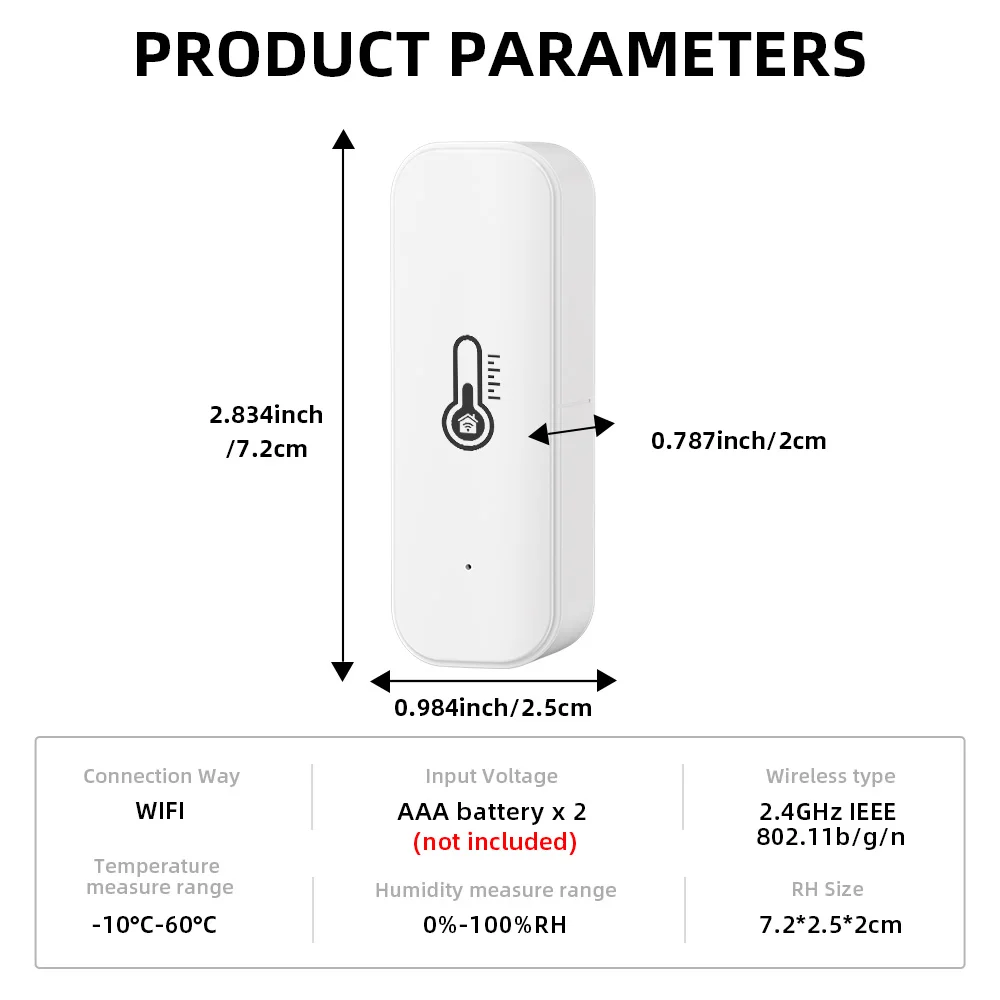 Smart Zigbee WiFi Temperature Humidity Sensor