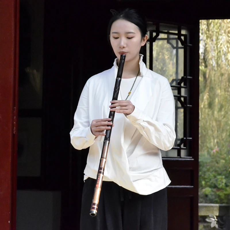 Bamboo Xiao Chinese Professional Purple Bamboo Wind Instrument Large Stage Sound Quality Xiao G F E D Key YPXD Dongxiao