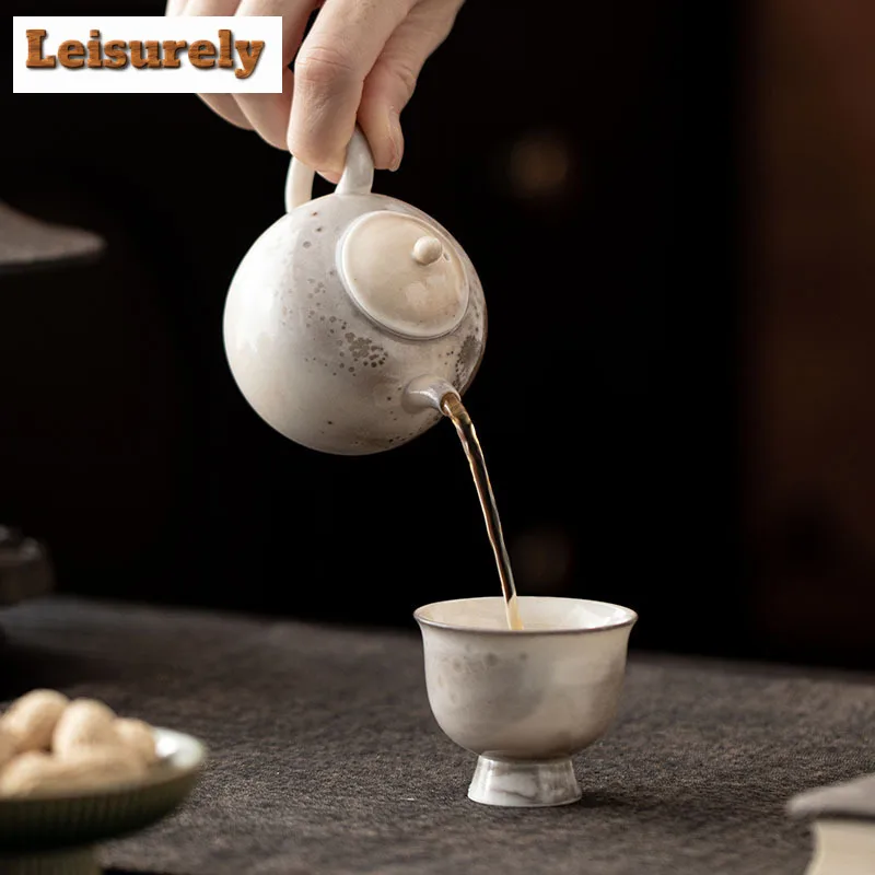 100ML Ink Painting Zhiye Roasting Pomegranate Teapot Retro Tea Infuser Pot Tea Maker Kettle With Ball Hole Cha Supplies Gift