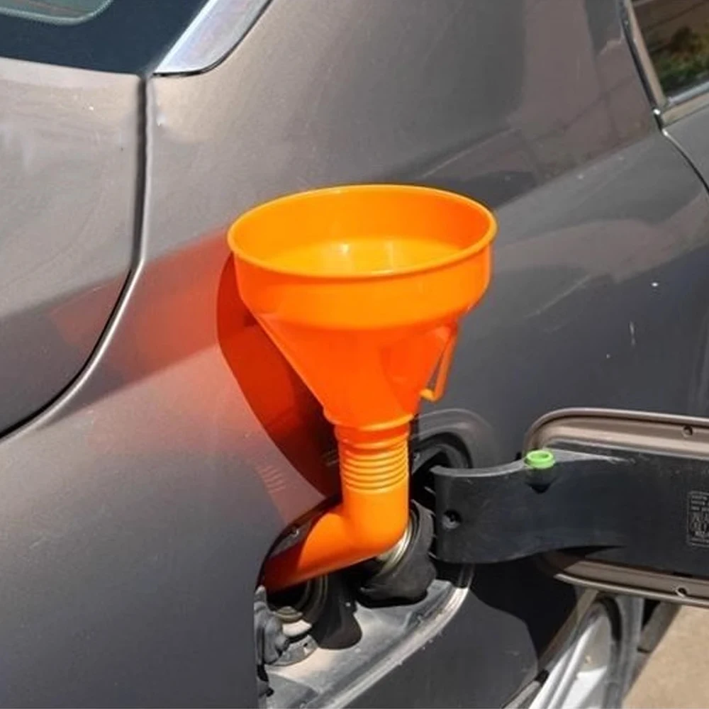 Refueling Funnel With Filter Detachable Hose Car Motorcycle Refuel Engine Oil Funnel Long Mouth Funnels Car Repair Filling Tools refueling funnel
