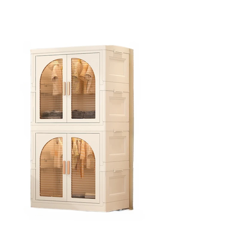 Children's wardrobe bedroom home baby storage formaldehyde-free plastic small wardrobe hanging clothes