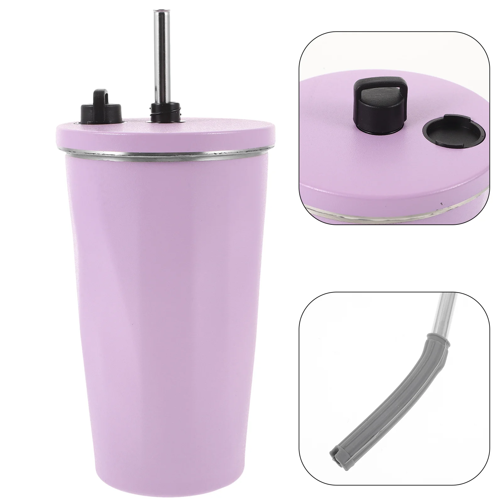 

Straw Cup Insulated Coffee Glasses Stainless Steel Tumbler with Lid and Water for Travel Portable 304 Outdoor Lovers
