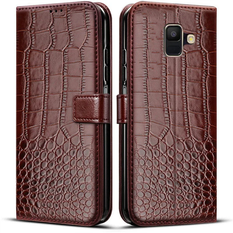 Флип-чехол для Samsung Galaxy A6 2018 SM-A600FN/DS A600FN/DS, кожаный чехол-бумажник для телефона Samsung A6 2018 A600, SM-A600 корпуса