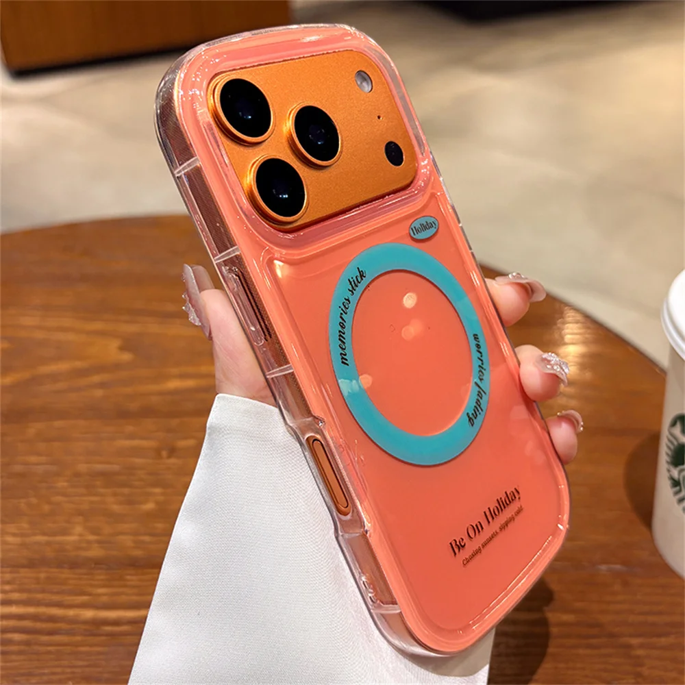 Luxury Glossy Magnetic Lanyard Phone Case with Oval Corners - Cute & Protective Back Cover