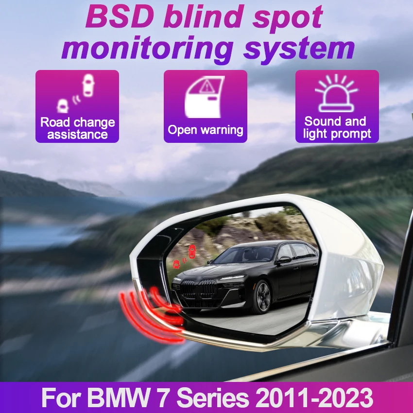 

Автомобильное Зеркало BSD BSM BSA для слепых зон, заднее зеркало заднего радара, система обнаружения микроволновой печи для BMW 7 серии 2011-2023