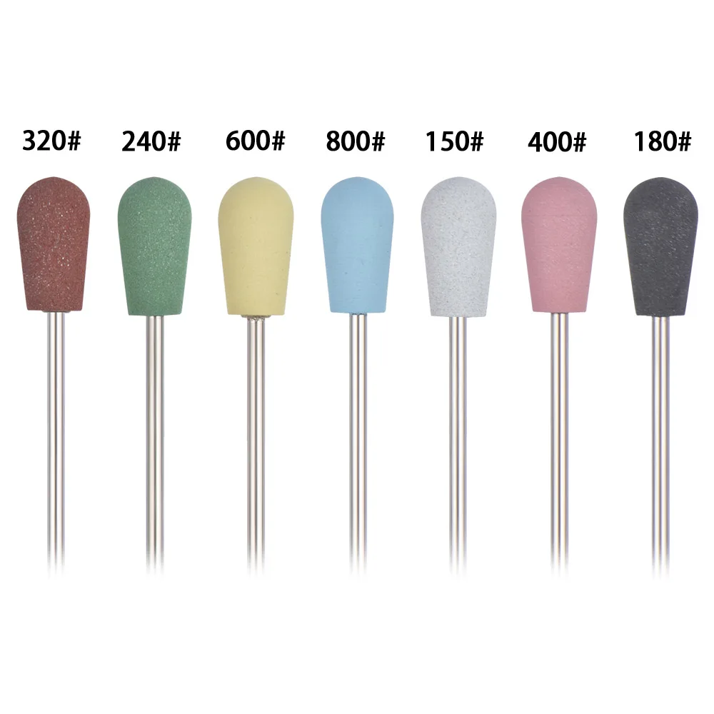 Rubber Silicone Milling Cutter for Manicure Stones Nail Drill Bit Machine Manicure Accessories Nail Buffer Polisher Grinder Tool nail drill bit