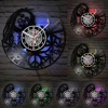 Weed Leaf Retro Music Album Wall Clock for Bedroom Man Cave Decor Weed Marijuana Leaf Carved Music Album Vinyl Record Wall Clock 5