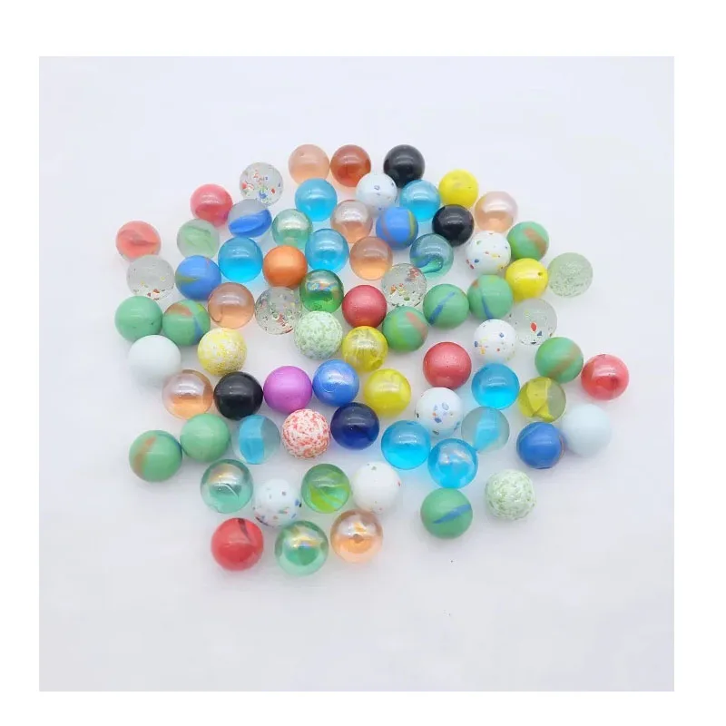 50/100/150pcs Glass Ball 14Mm Cream Console Game Pinball Machine Cattle  Small Marbles Pat Toys Parent-child Machine Beads