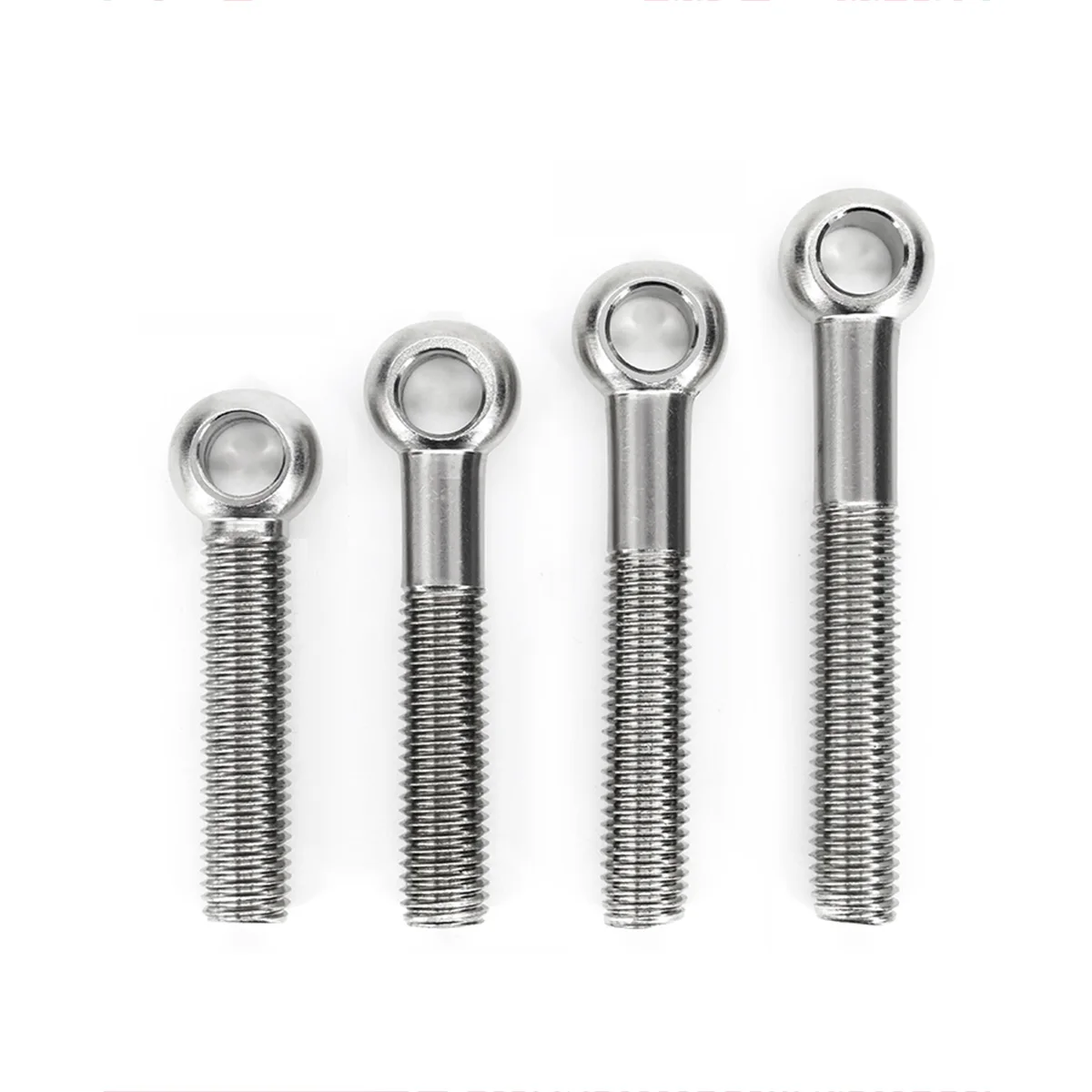 

304 Stainless Steel Movable Joint Lifting Ring Fish Eye Bolt With Hole M10M12M16