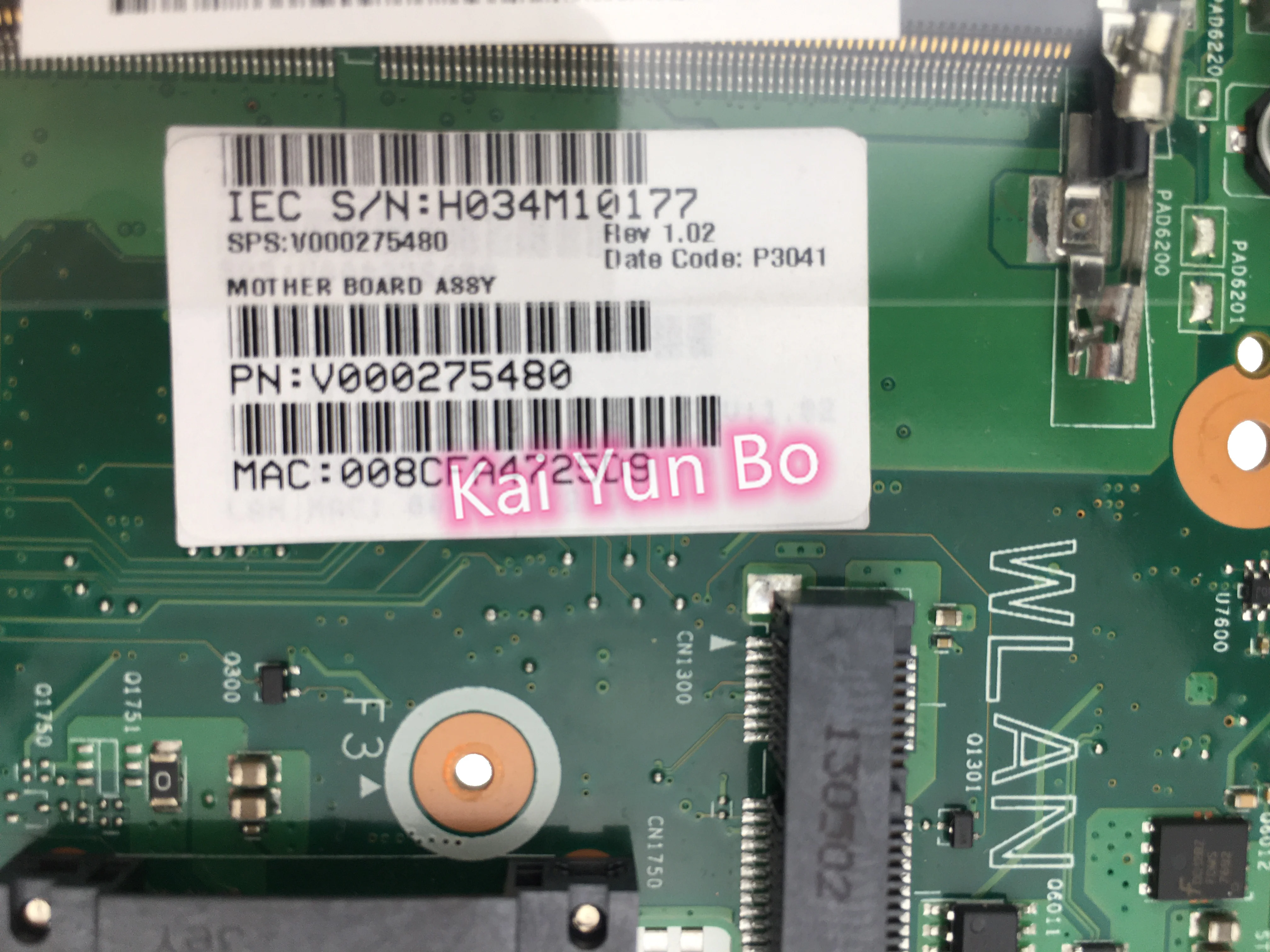 Notebook V000275480 Mainboard For Toshiba Satellite C855 C850