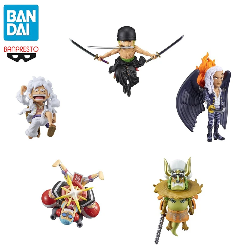 

BANPRESTO WCF One Piece Wano Country The Island Of Ghosts Vol.11 Nika Monkey D. Luffy Roronoa Zoro King Anime Action Figures Toy