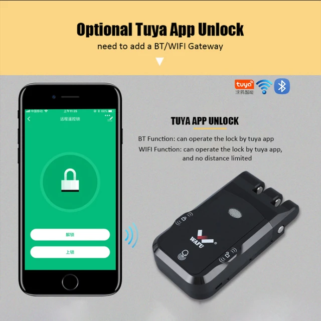 WF-026 cerradura inteligente de seguridad tuya wifi optional remote control  invisible smart door lock keyless entry home - AliExpress