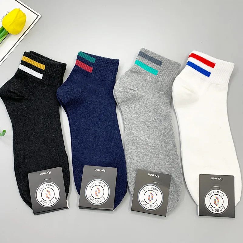 

Stripe Sock Mens Sold Adult Man Socks Standard Sox High Quality Cotton Spring Summer Sporting Unisex Trendy Calcetine