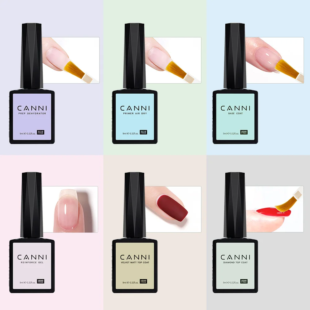 CANNI 9ml HEMA FREE Super Glossy Diamond Top Coat Nail Gel Nowipe Top Coat Soak Off UV LED Semi Permanent Long Wear Top Coat 2