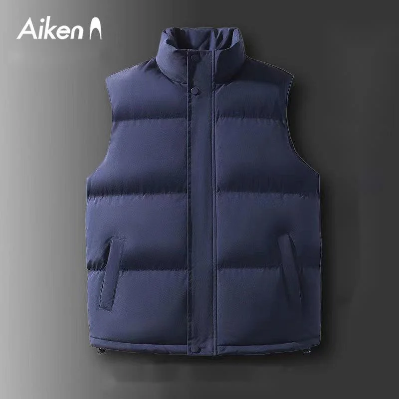 Senma Group AIKEN vest for men women, autumn and winter, thick down vest, couple's shoulder cotton jacket_voghion.com