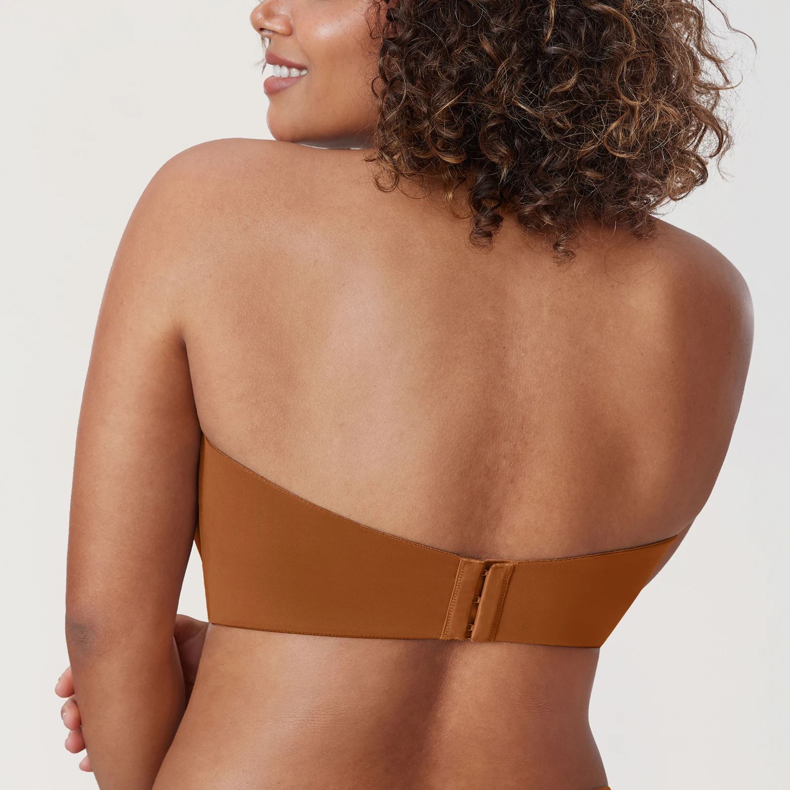 DELIMIRA Women's Strapless Bra Plus Size Unlined Underwire Minimizer Support