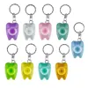 50/100pcs Dental Floss with Keychain for Gum Care Teeth Cleaning Oral Care Tooth Shape Dental Jewelry Keychain 4