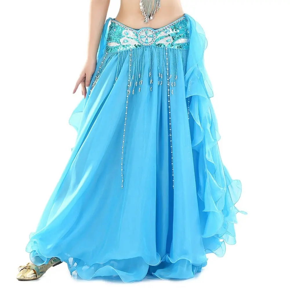 

Belly Dance Accessories Sun Skirt Shining Sequins Spanish Skirt Show Costumes Dancing Skirt Belly Dance Skirt