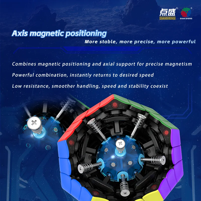 DianSheng Magnetic 2x2 3x3 Megaminxes Magic Cube 12 Faces Dodecahedron Puzzle Educational Toys Speed Cube For Children Gifts 5