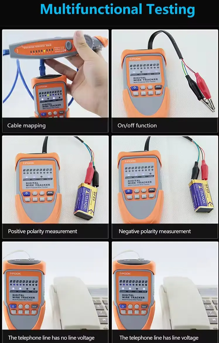i-POOK RTS Factory Price PK65A/B/C/D/S/X/H Network wire tracker Tester line finder Tone generator probe cable tester