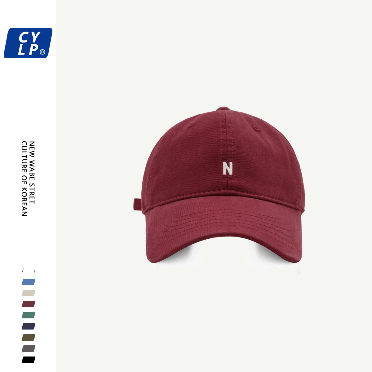 

Ins Hat Female Fashion Brand Embroidery Soft Top Baseball Cap Male Korean Couple Simple All-Matching Peaked Cap